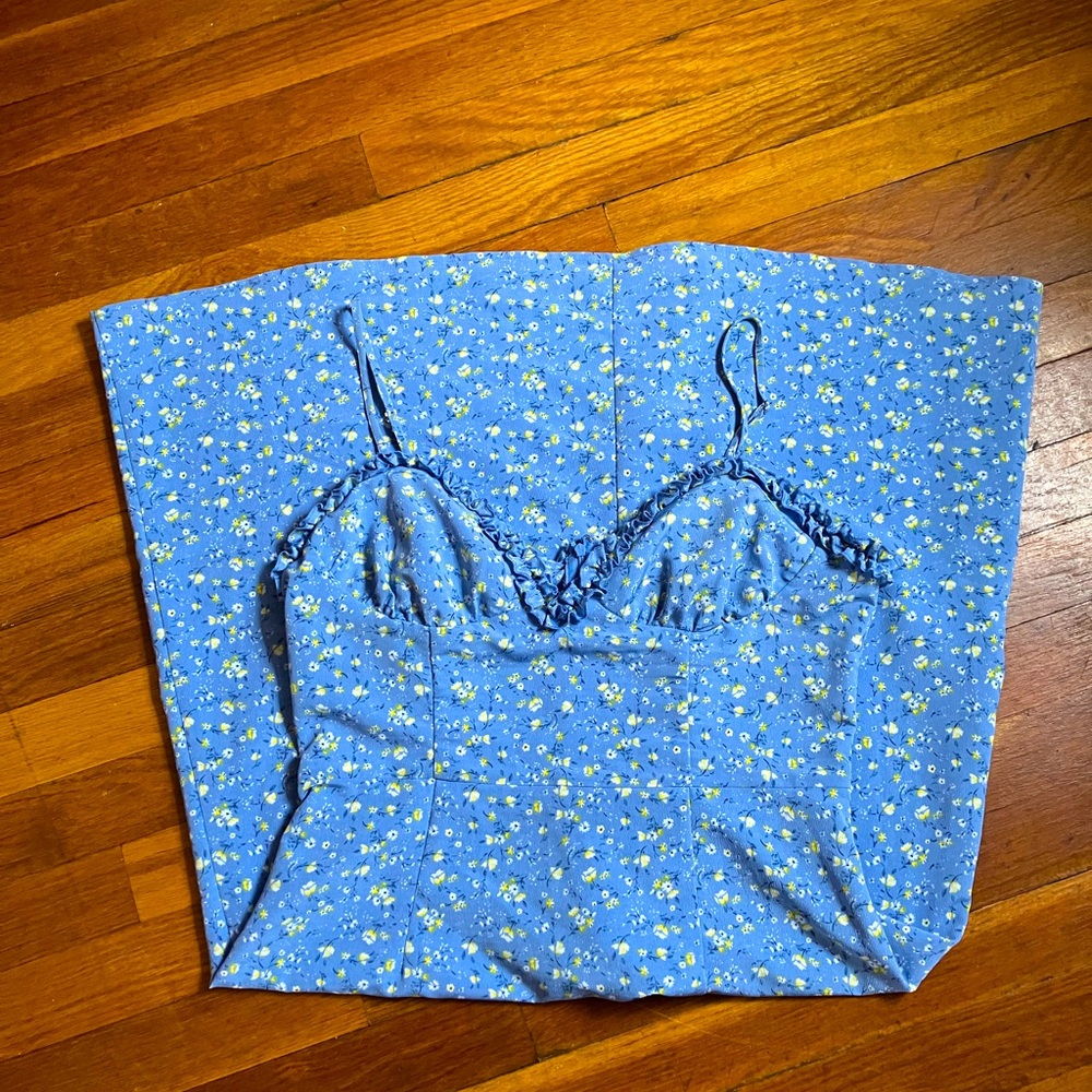 Cornflower Blue Floral Dress